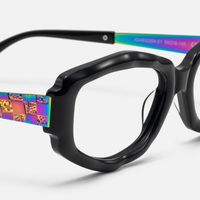 Spire - Geometric Black Eyeglasses | Vooglam Design Details