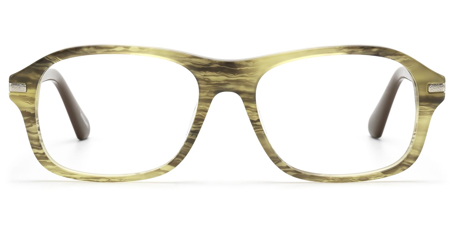 Frame Size of Albini - Clear Wood Grain Silver Chain Frames | Vooglam