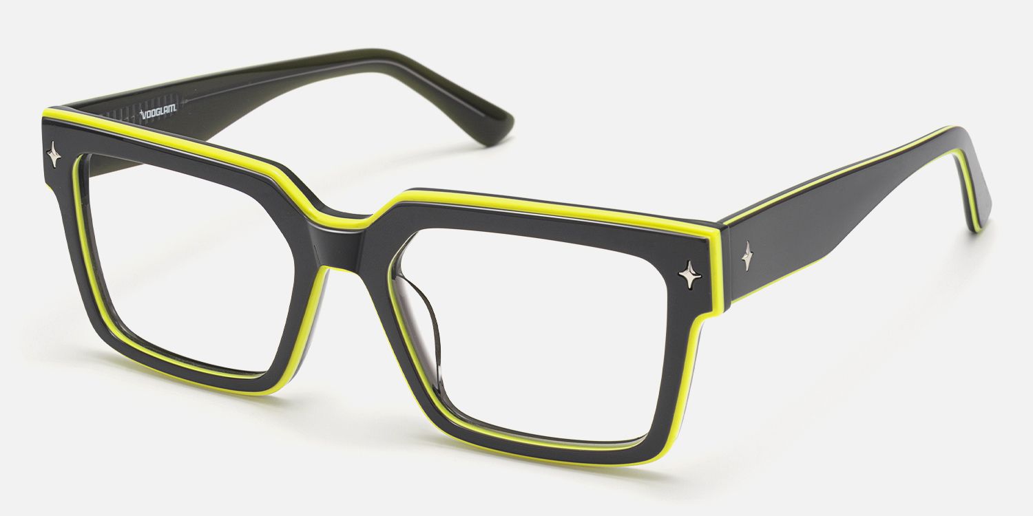 Havok - Rectangle Gray Eyeglasses | Vooglam Front View