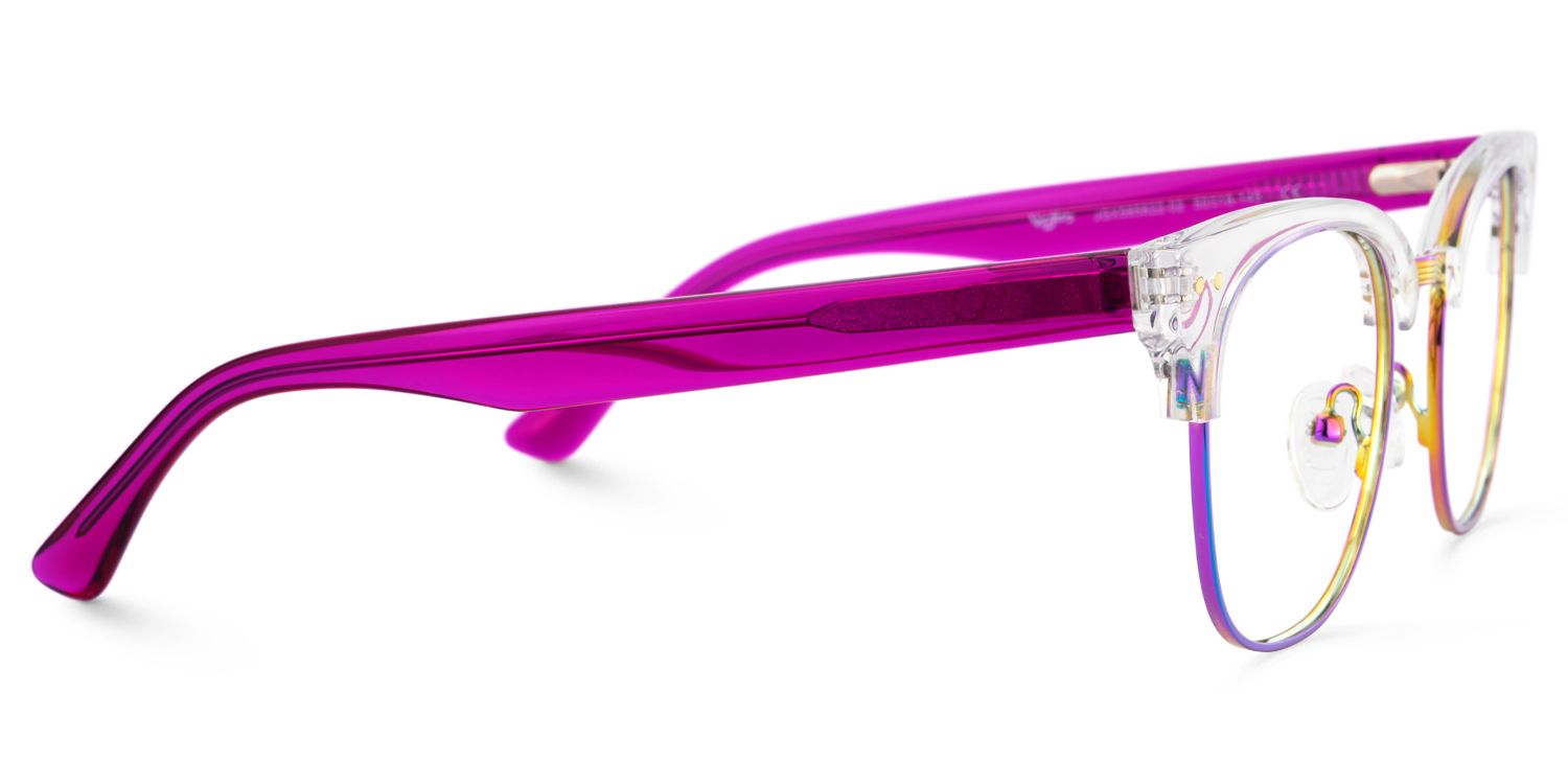 Pascale - Browline Purple Eyeglasses | Vooglam 4