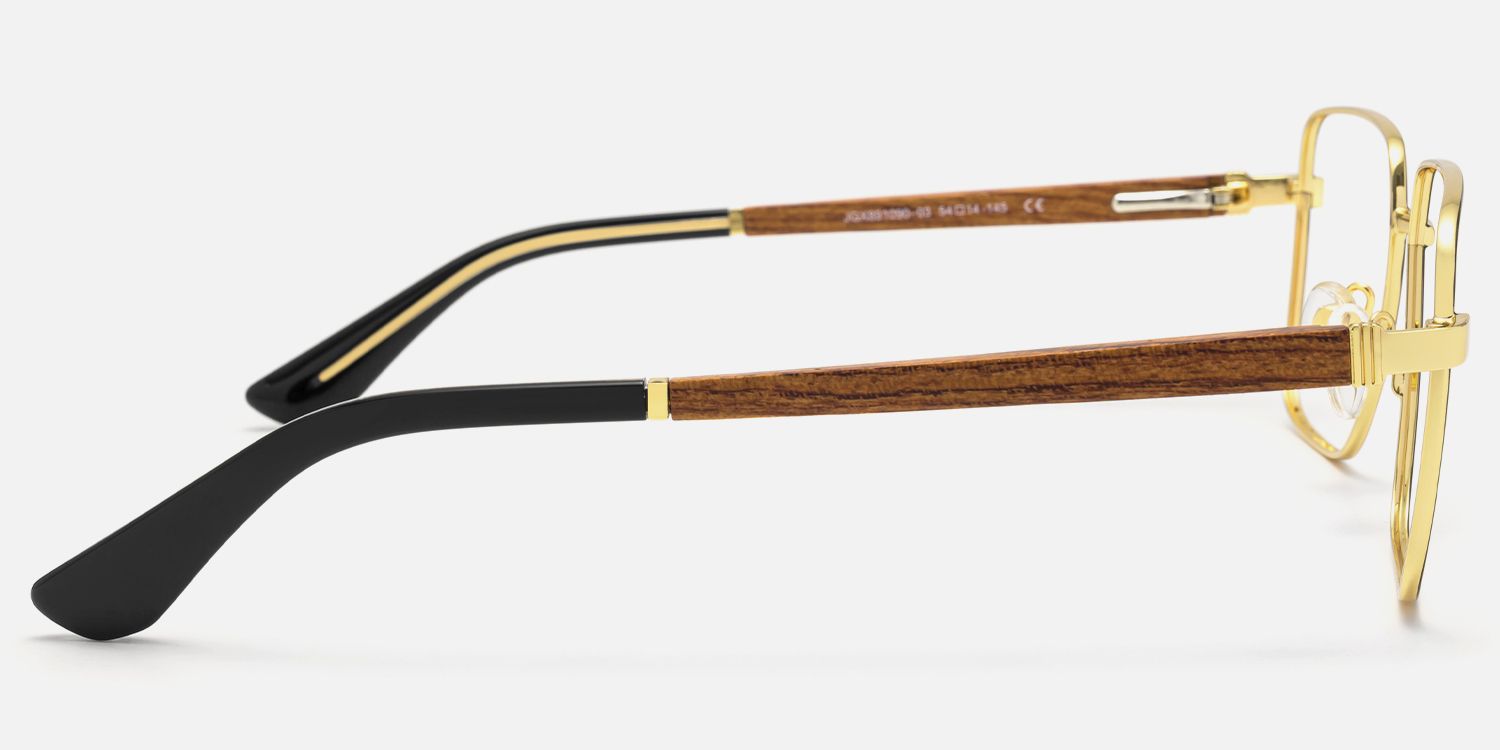 Griot - Square Black Eyeglasses | Vooglam Side View