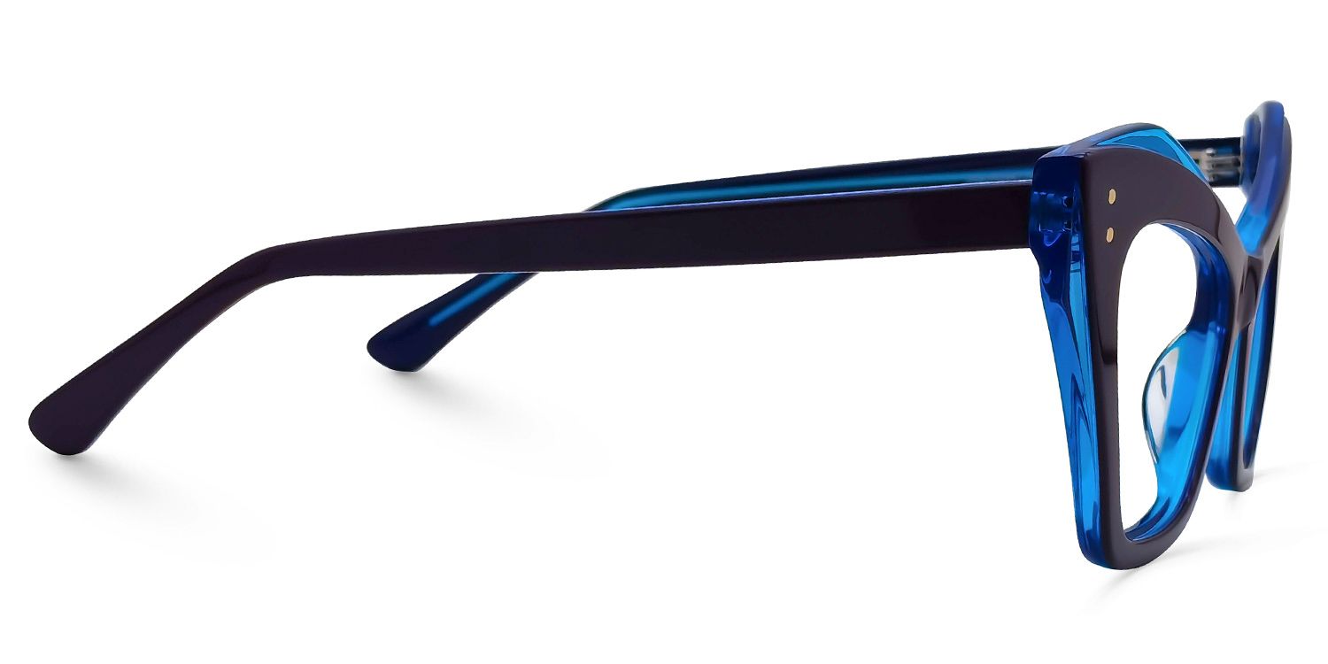 Ryann - Cat Eye Purple Eyeglasses | Vooglam 4