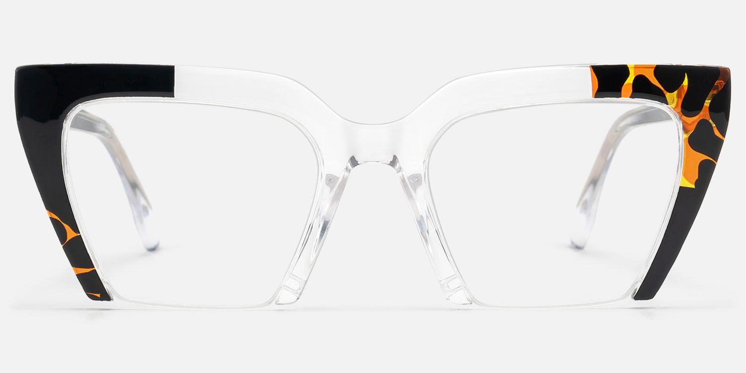 Danyale - Square Crystal Eyeglasses | Vooglam Angle View