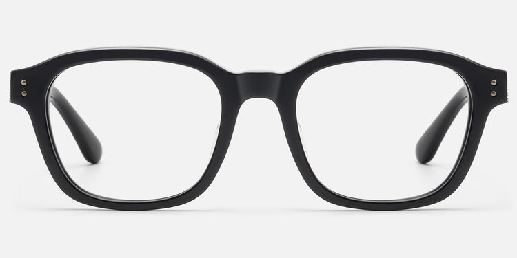 Rainier - Black Acetate Zipper Square Glasses | Vooglam