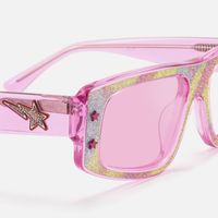 Maeva - Rectangle Multicolor Sunglasses | Vooglam Design Details