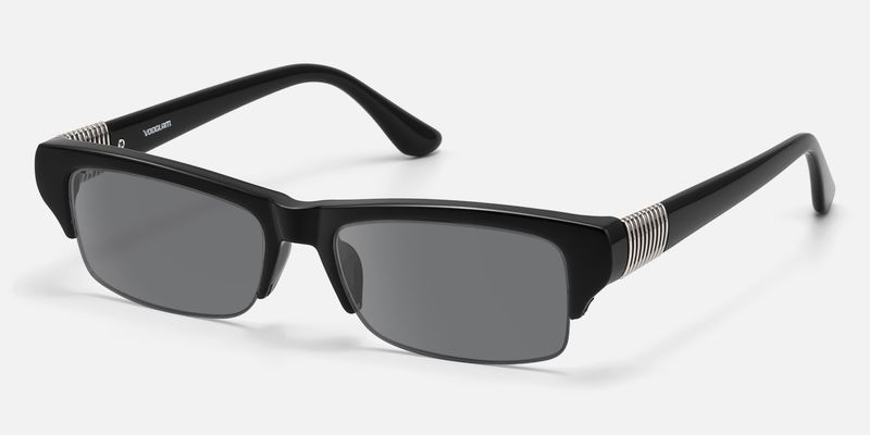 Kairo - Black Semi Rimless Sunglasses | Vooglam