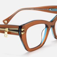 Manon - Cat Eye Brown Eyeglasses | Vooglam Design Details