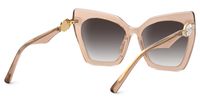 Icarus - Cat Eye Champagne Sunglasses | Vooglam Side View