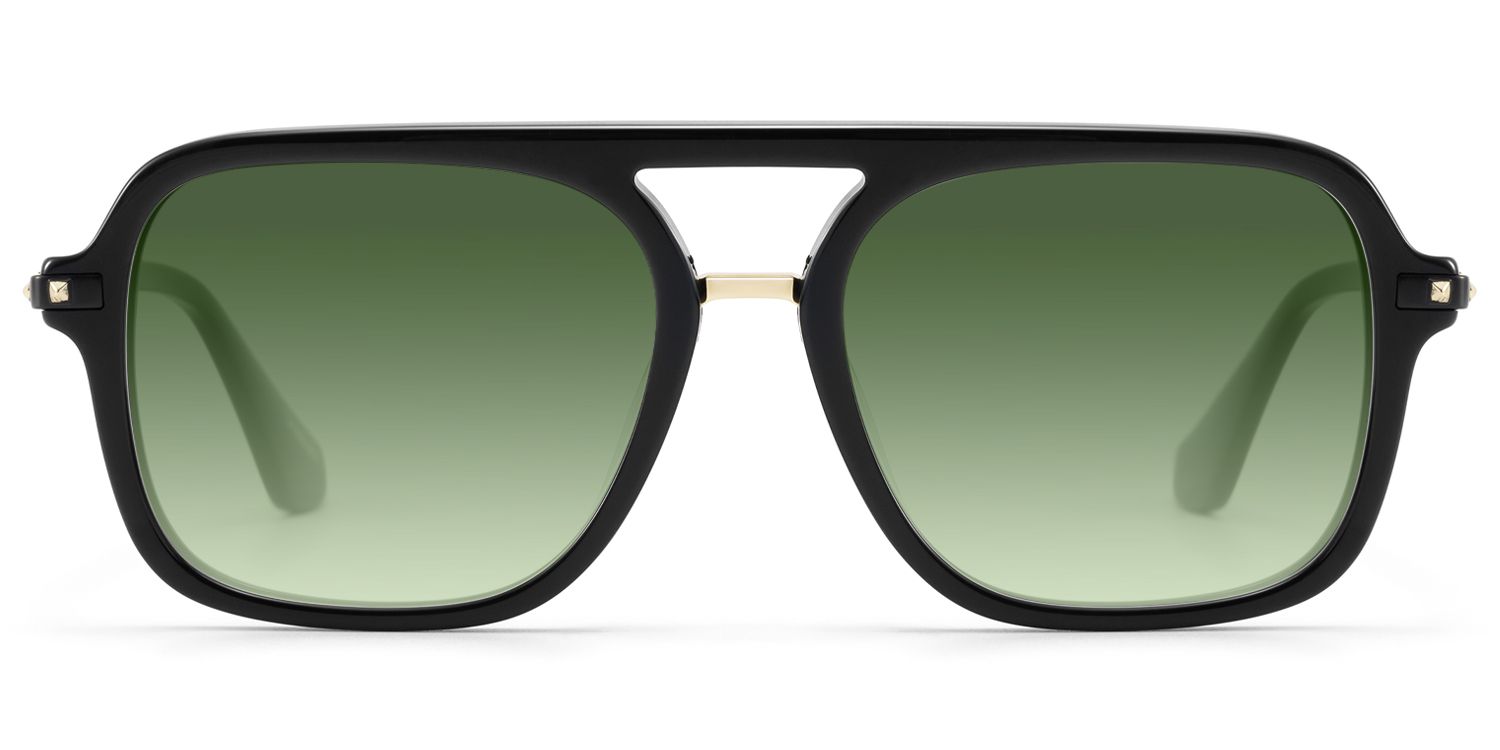 Frame Size of Marfa - Black Acetate Yellow Sunglasses | Vooglam