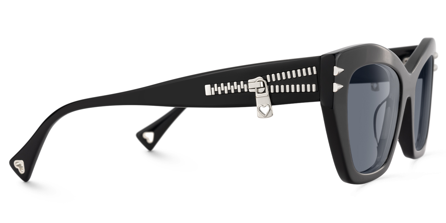 Manon - Cat Eye Black Sunglasses - 4