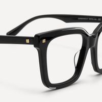 Taffeta - Square Black Eyeglasses | Vooglam Design Details