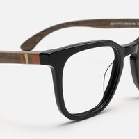 Lote - Square Black Eyeglasses | Vooglam Design Details