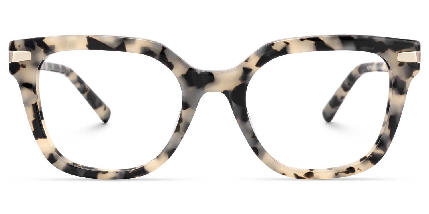 Natala - Rectangle Tortoise Eyeglasses | Vooglam Angle View