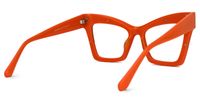 Danilo - Square Orange Eyeglasses | Vooglam Side View