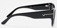 Elektra - Cat Eye Black Sunglasses | Vooglam Side View