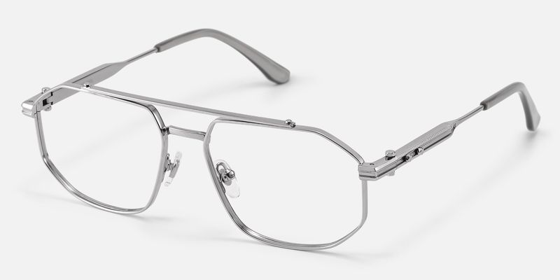 Ando - Aviator Gray Eyeglasses