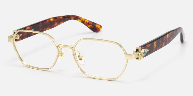 Orion - Geometric Gold Eyeglasses