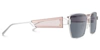 Rogue - Rectangle Silver Sunglasses - 4