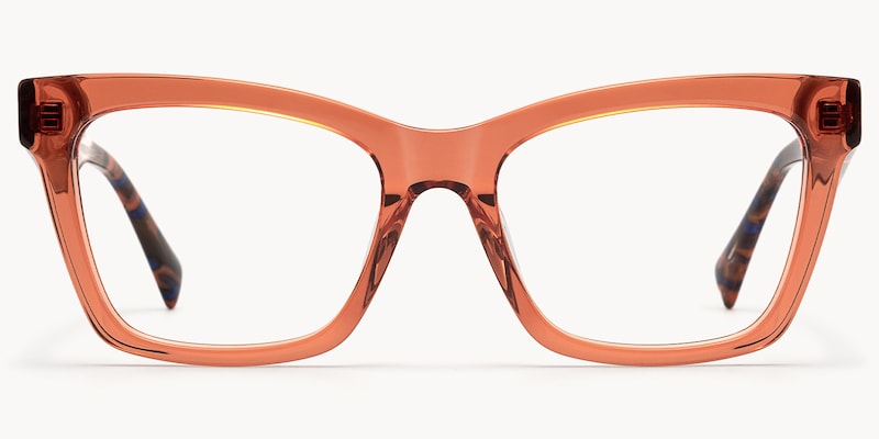 Vibranium - Rectangle Orange Eyeglasses
