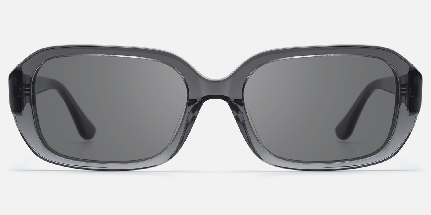 Mies - Gray Tinted Sunglasses with Screw Details | Vooglam Angle View