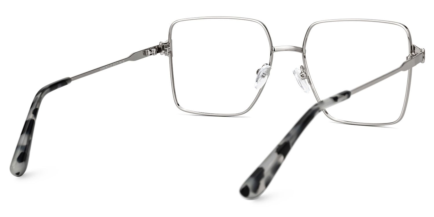 Fevziye - Square Silver Eyeglasses product detail 3