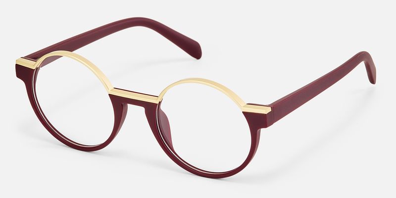 Latina - Round Red Eyeglasses