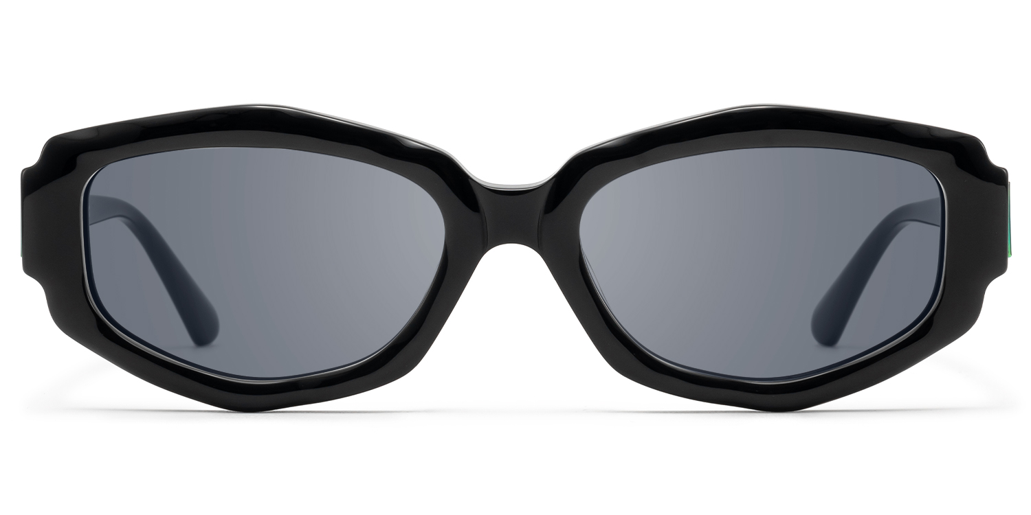 Spire - Geometric Black Sunglasses - 1