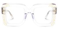 Fayiz - Square Crystal Eyeglasses | Vooglam Angle View