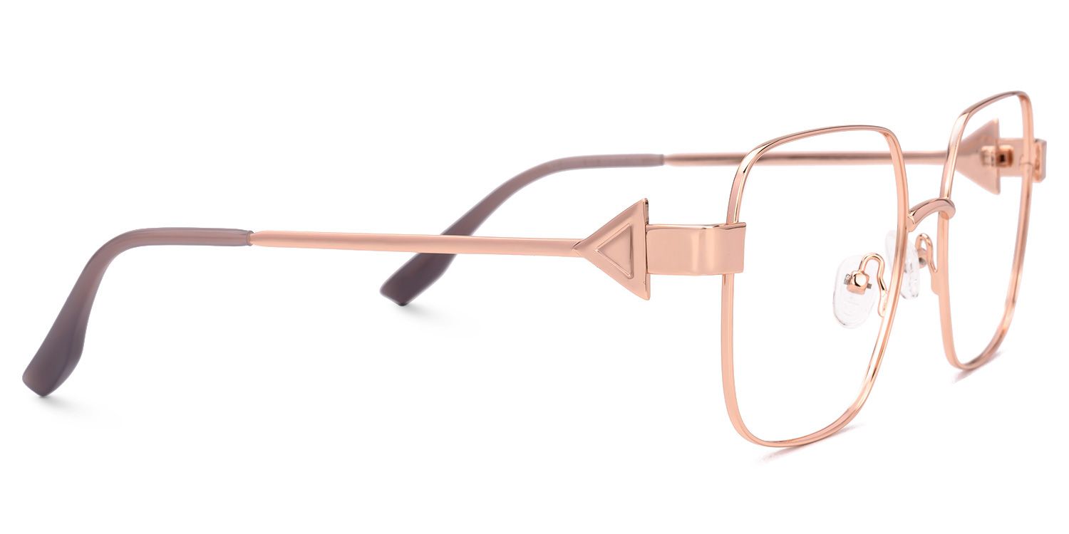 Kaiholo - Square Gold Eyeglasses | Vooglam 4