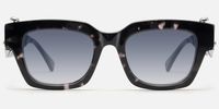 Sabrina - Rectangle Tortoise Sunglasses | Vooglam Angle View