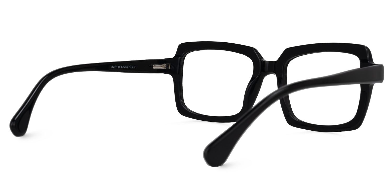 Eladio - Rectangle Black Eyeglasses | Vooglam Side View