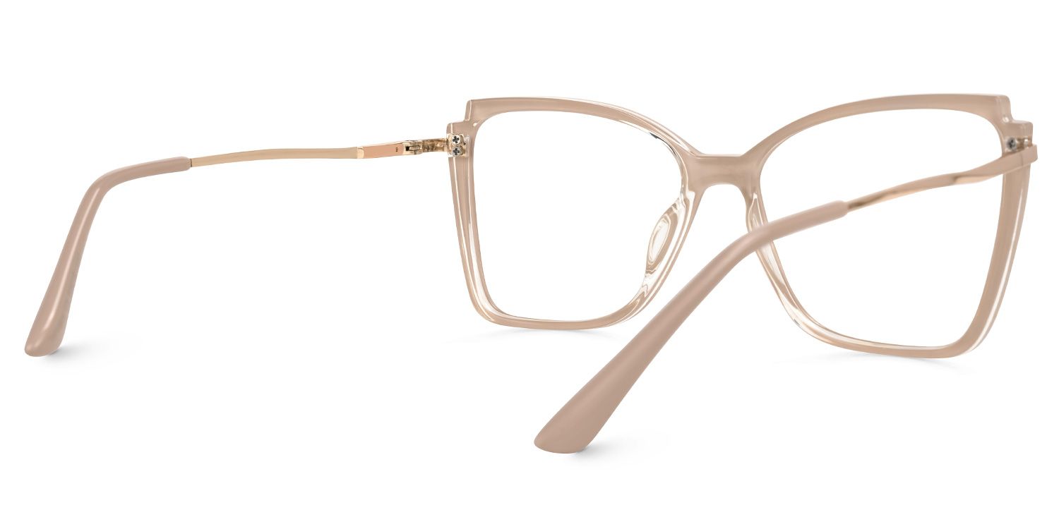 Edgardo - Geometric Brown Eyeglasses | Vooglam Side View