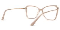 Edgardo - Geometric Brown Eyeglasses | Vooglam Side View