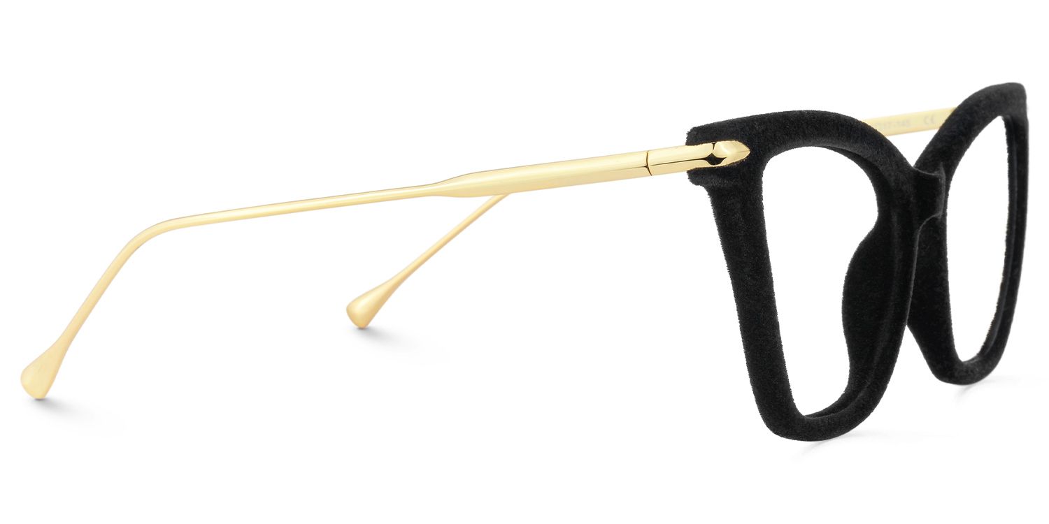 Hilary - Butterfly Black Eyeglasses by Vooglam - Product View 4