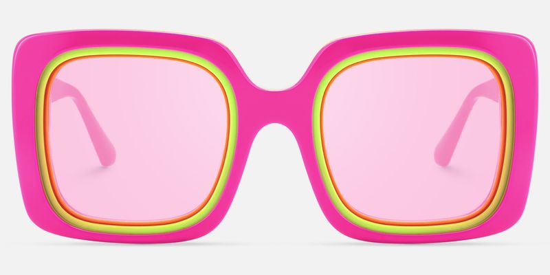 Esadowa - Square Pink Sunglasses