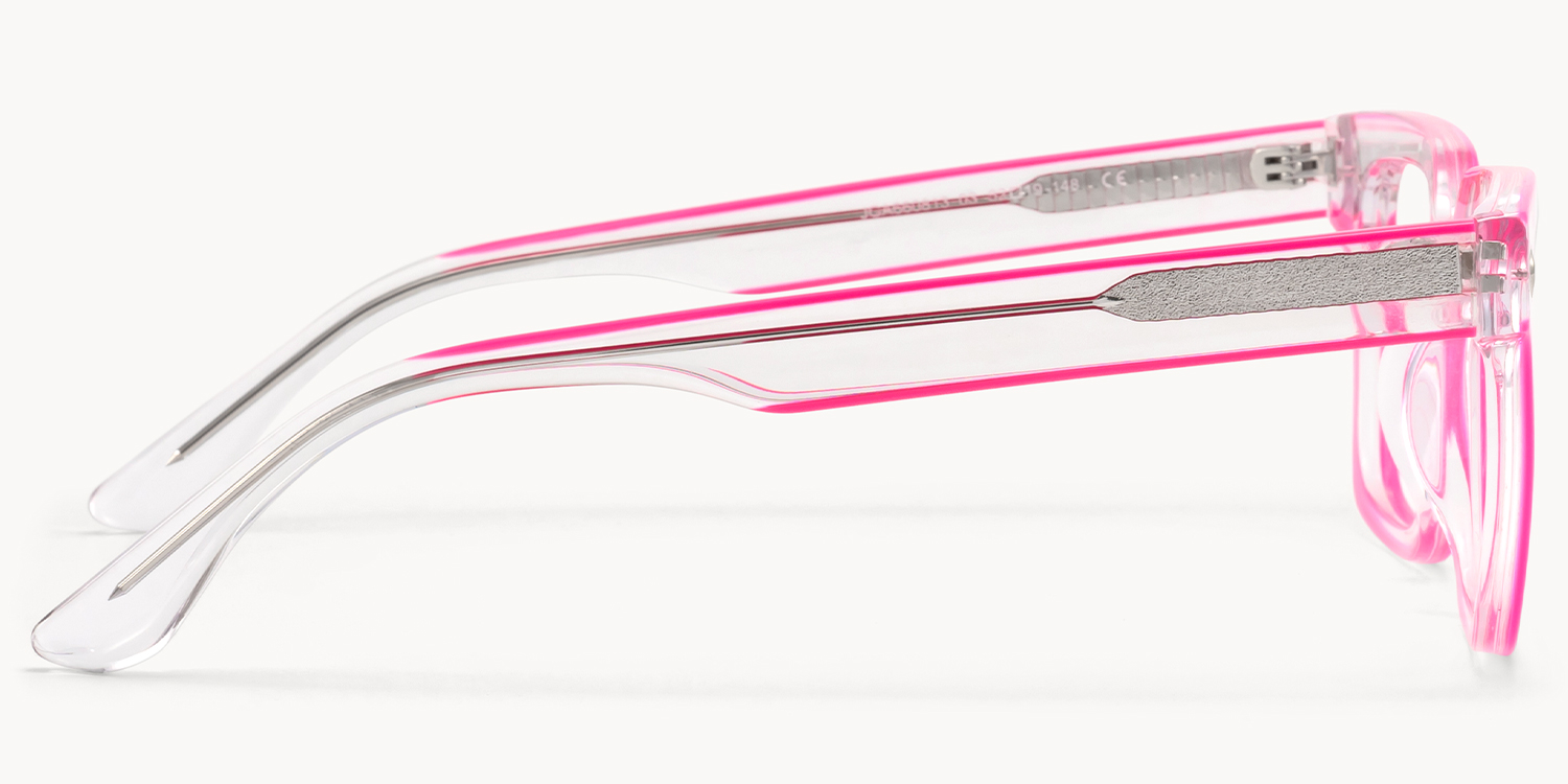 Fractal - Square Pink Eyeglasses - 4