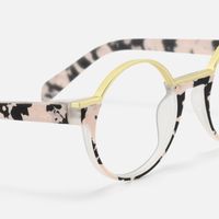 Latina - Round Floral Eyeglasses | Vooglam Design Details