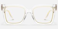 Ibrahim - Square Crystal Eyeglasses | Vooglam Angle View