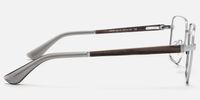 Griot - Square Silver Eyeglasses | Vooglam Side View