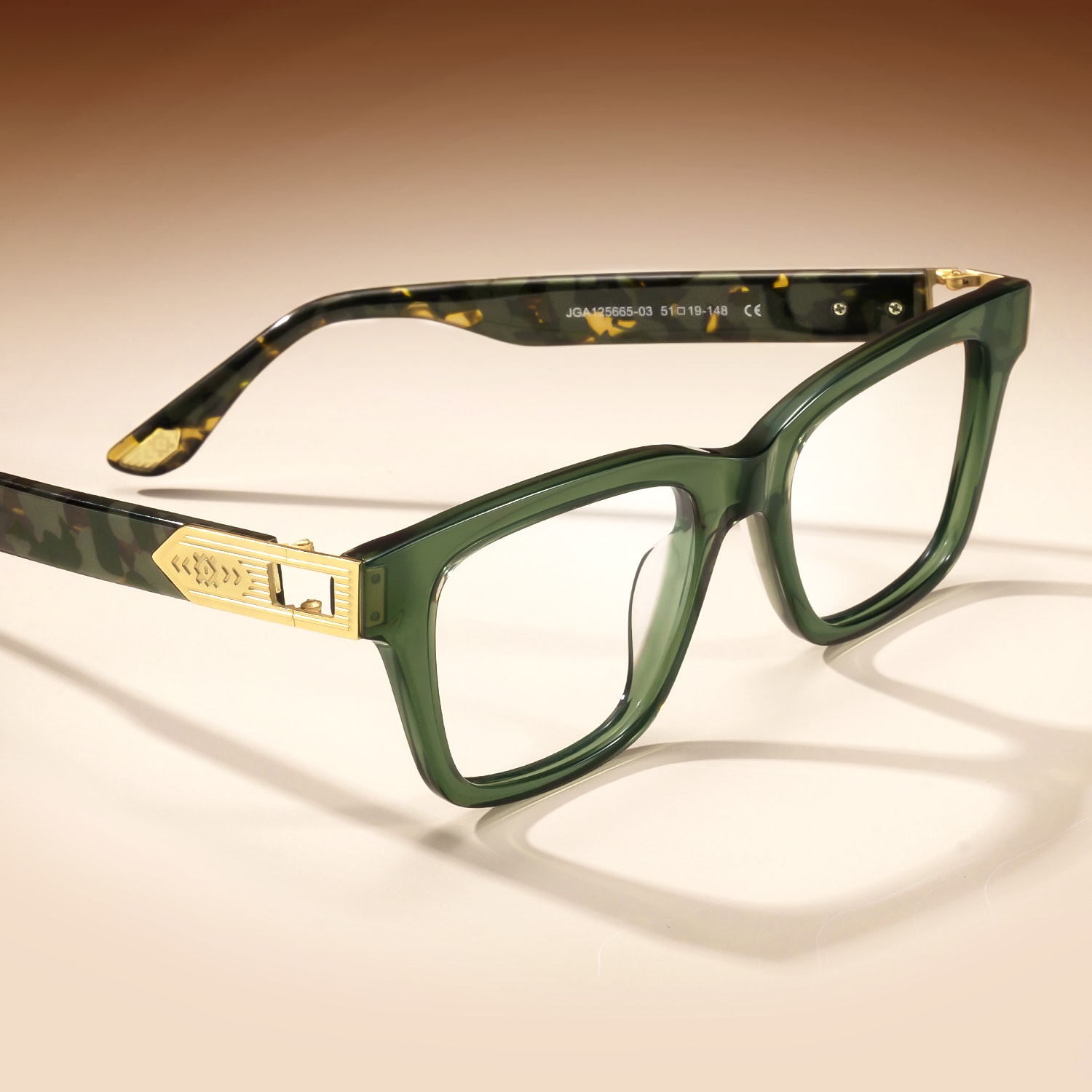 Legacy - Rectangle Green Eyeglasses - 1