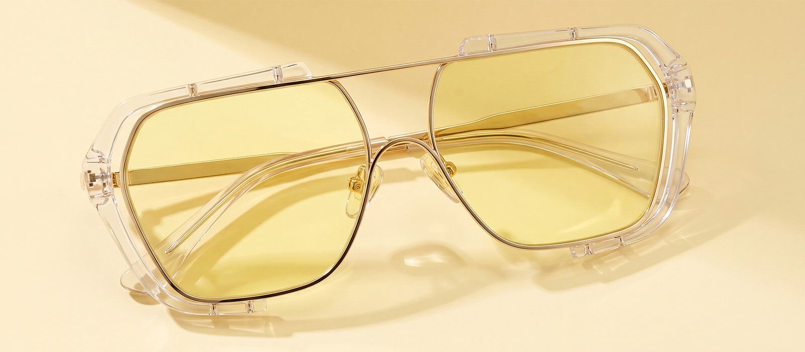 transparent yellow tinted lenses porsha glasses