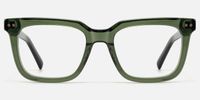 Remix - Rectangle Green Eyeglasses | Vooglam Angle View