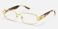 Cypher - Rectangle Gold Eyeglasses | Vooglam Front View