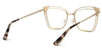 Fathiyya - Butterfly Gold Eyeglasses | Vooglam Side View