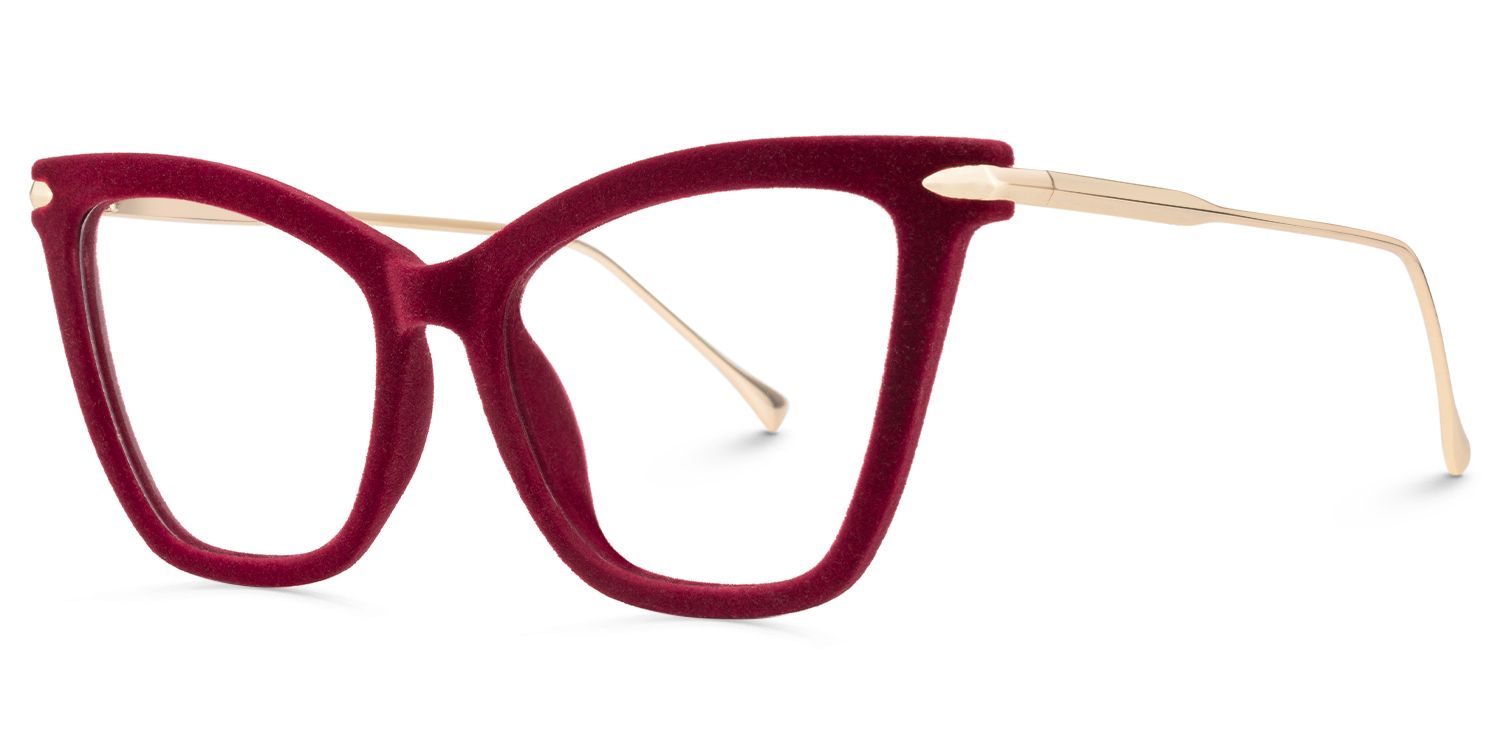 Hilary - Butterfly Red Eyeglasses | Vooglam Front View