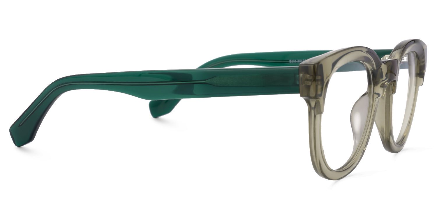 Haina - Round Grey Eyeglasses | Vooglam 4