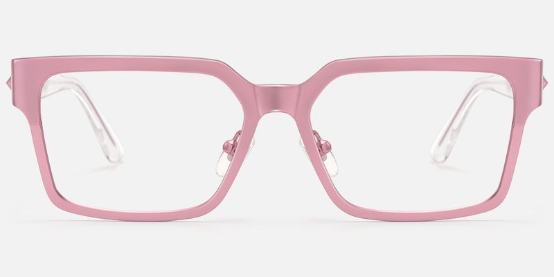 Vector - Matte Pink Metal Embossed Star Glasses by Vooglam