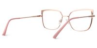 Deandre - Square Blue/Purple Eyeglasses | Vooglam Side View