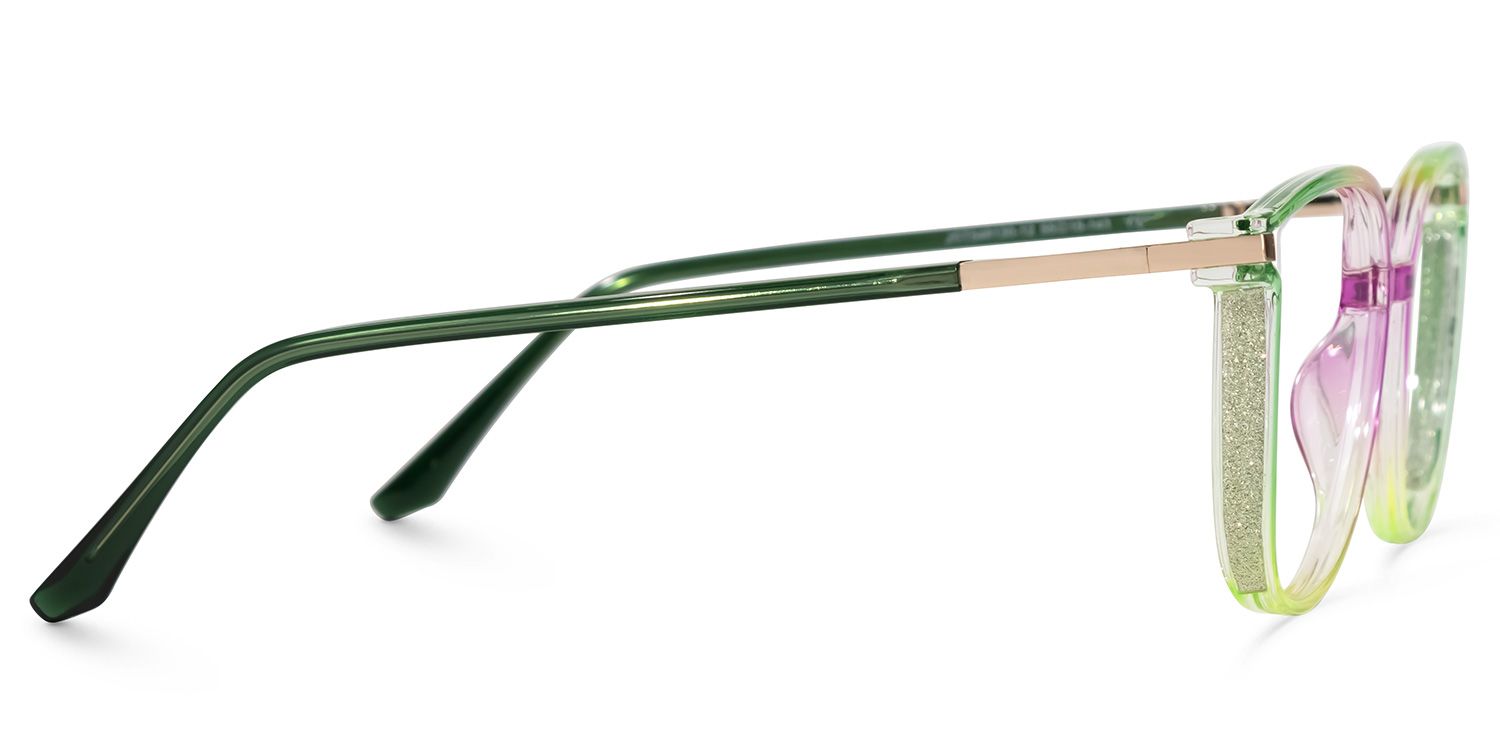 Kinfe - Square Green/Purple Eyeglasses | Vooglam 4