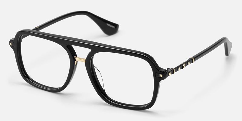Marfa - Aviator Black Eyeglasses